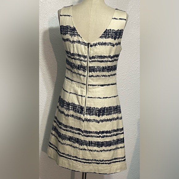 Banana Republic blue/cream sleeveless dress size 8 - Picture 3 of 15